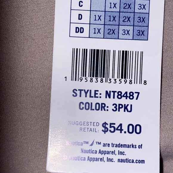 1x Nautical 3 pack intimates lounge comfort bra NT8487 - Picture 4 of 4